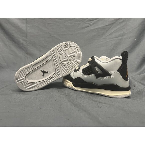 Nike Toddlers Jordan 4 Retro (TD) Sneakers Silver Black Size 9 NEW NO BOX! - Picture 2 of 9
